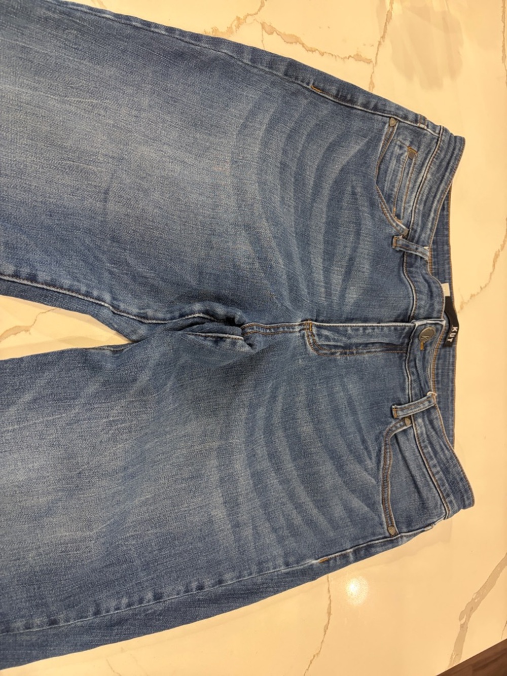 Kut from the Kloth Straight Leg Jeans in Medium Blue - Picture 3 of 5
